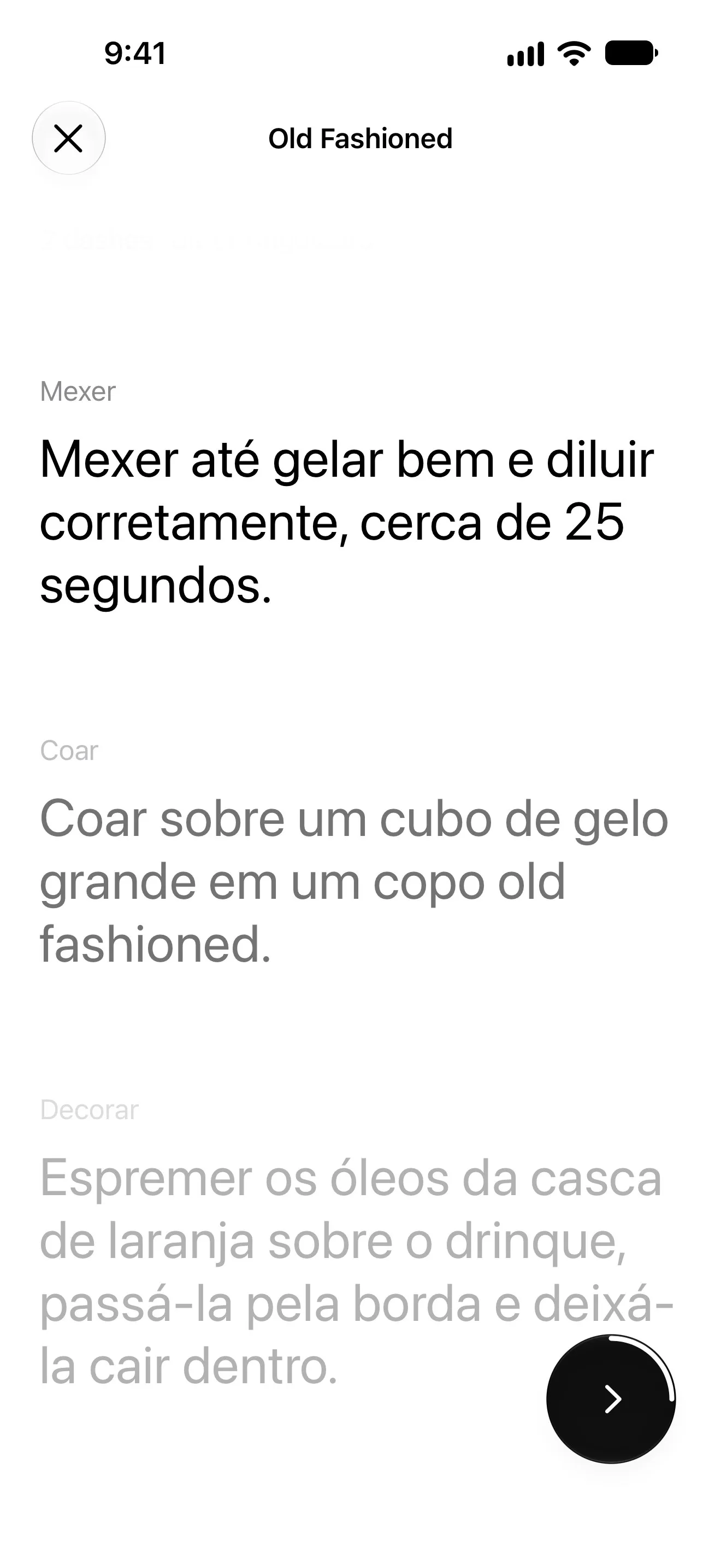 Preparo guiado: a etapa de mexer do Old Fashioned
